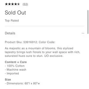 Urban outfitters superbloom tapestry clearance